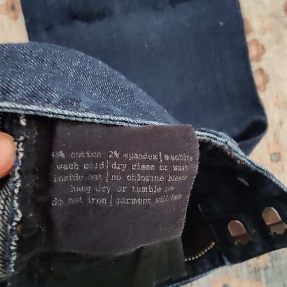 Club Monaco, 26 - dark denim jeans with clasp enclosure - Picture 7 of 10